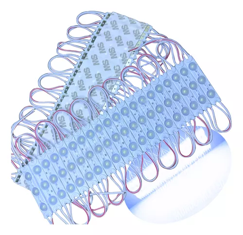 MODULO 3 LEDS 7025 1,5W 6500K IP67 COM LENTE 160° 1 UNIDADE